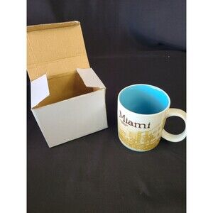 NEW! MIAMI Starbucks Coffee Cup Mug Global Icon City Collector Series 16oz w/Box